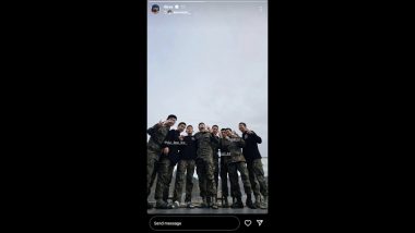 BTS' Kim Namjoon aka RM Beams with Joy as He Hangs Out with Military Buddies, K-pop Singer Shares Post On Insta